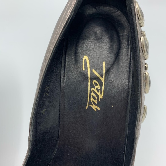 TOTAR Vintage BRONZE RHINESTONE HIGH HEEL PUMPS - Picture 10 of 11